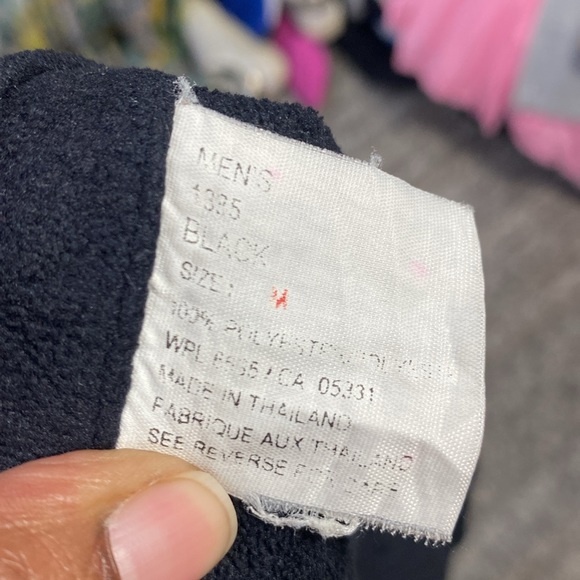 Woolrich long sleeve men’s button down lightweight fleece shirt black sz medium - Picture 8 of 9